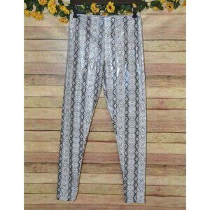 NWT Buddy Love Gray Faux Leather Snakeskin Pull On Skinny Pants Size L High Rise